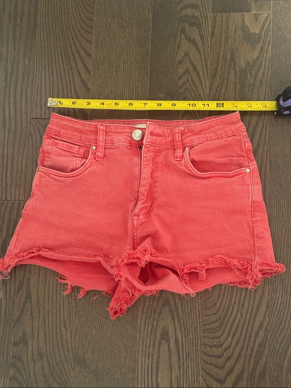 Kut from the Kloth Pink Distressed Denim Shorts